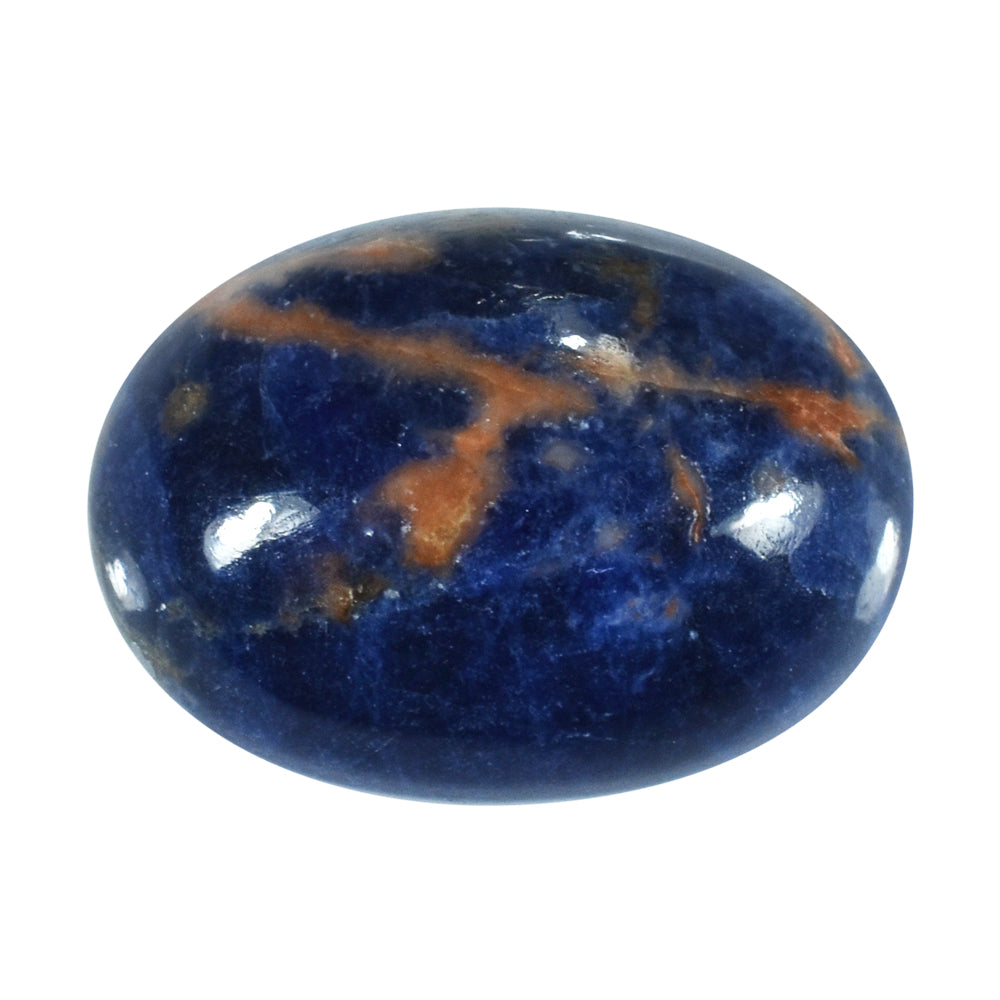 SODALITE ORANGE PLAIN CAB OVAL OPAQUE 18.00X13.00 MM 10.56 Cts.