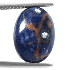 SODALITE ORANGE PLAIN CAB OVAL OPAQUE 18.00X13.00 MM 10.56 Cts.