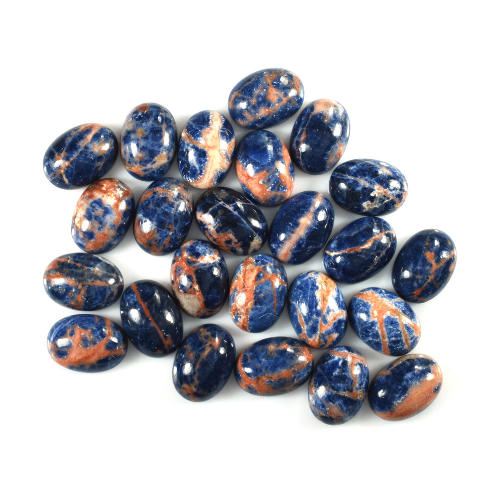 SODALITE ORANGE PLAIN CAB OVAL OPAQUE 18.00X13.00 MM 10.56 Cts.