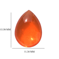 SPESSARITE PLAIN PEAR CAB (A/MILKY) 15.50X11.30 MM 8.93 Cts.