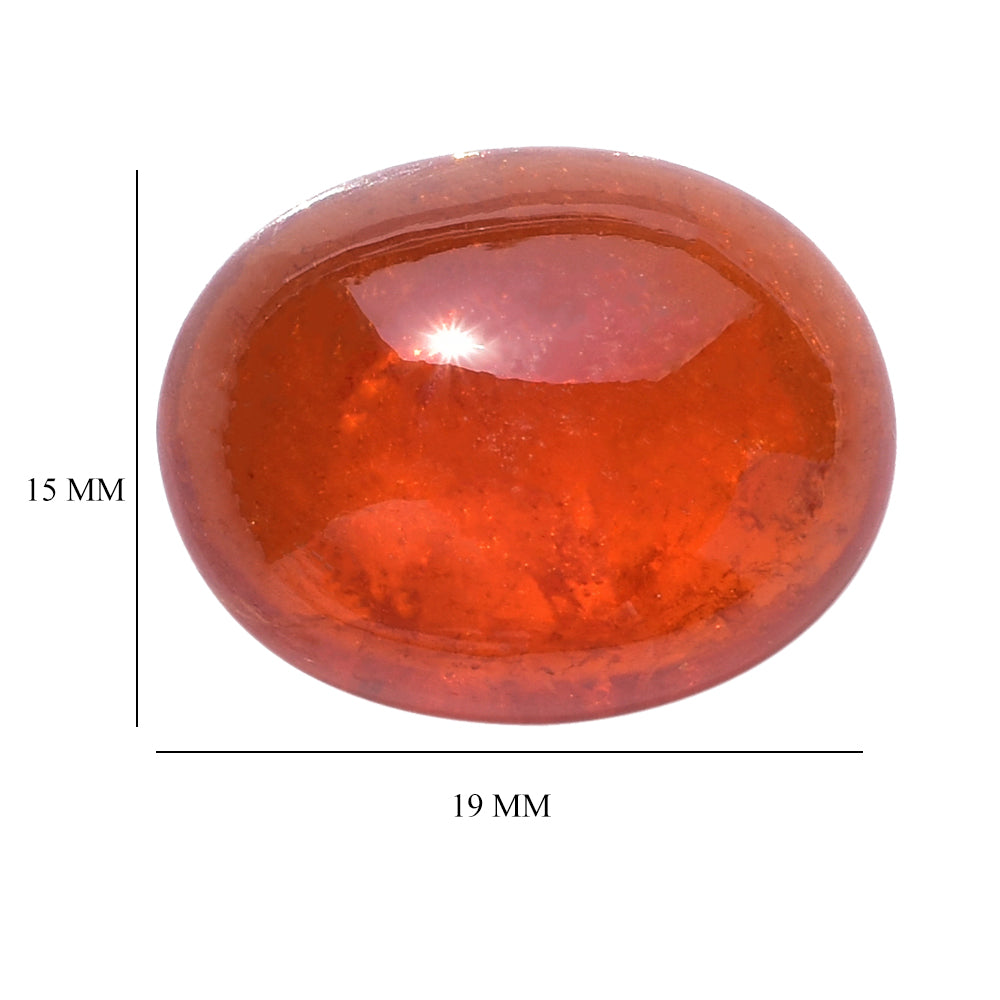 SPESSARITE PLAIN OVAL CAB (AAA/MILKY) 19.00X15.00 MM 22.13 Cts.