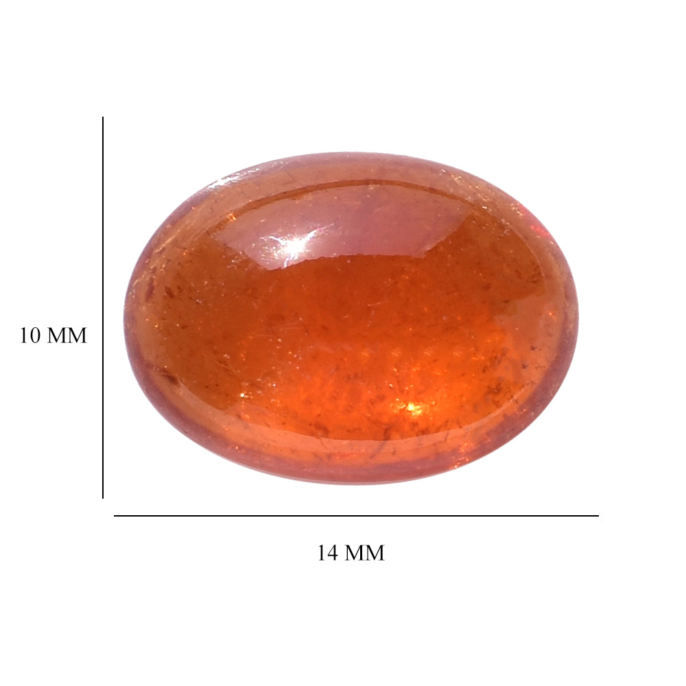 SPESSARITE PLAIN OVAL CAB (AAA/MILKY) 14.00X10.00 MM 8.73 Cts.