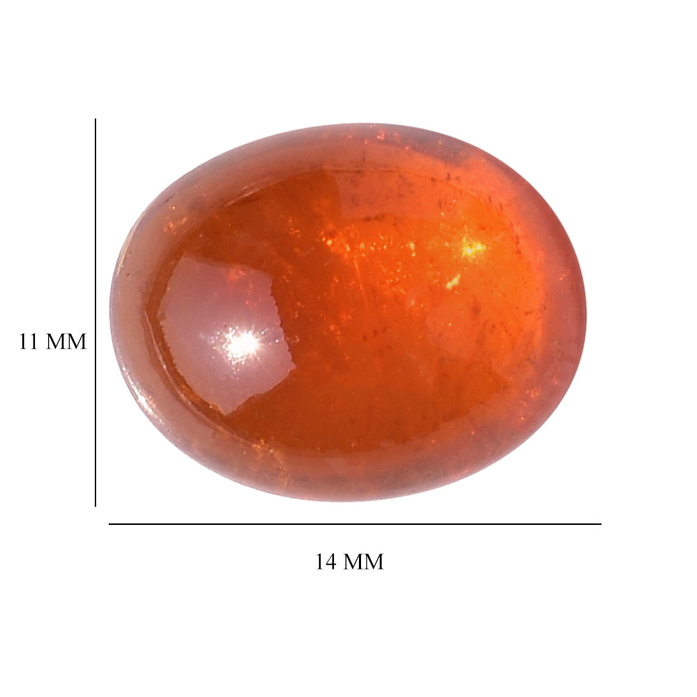 SPESSARITE PLAIN OVAL CAB (AAA/MILKY) 14.00X11.00 MM 11.19 Cts.