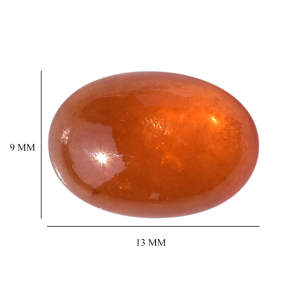 SPESSARITE PLAIN OVAL CAB (A/MILKY) 13.00X9.00 MM 7.14 Cts.