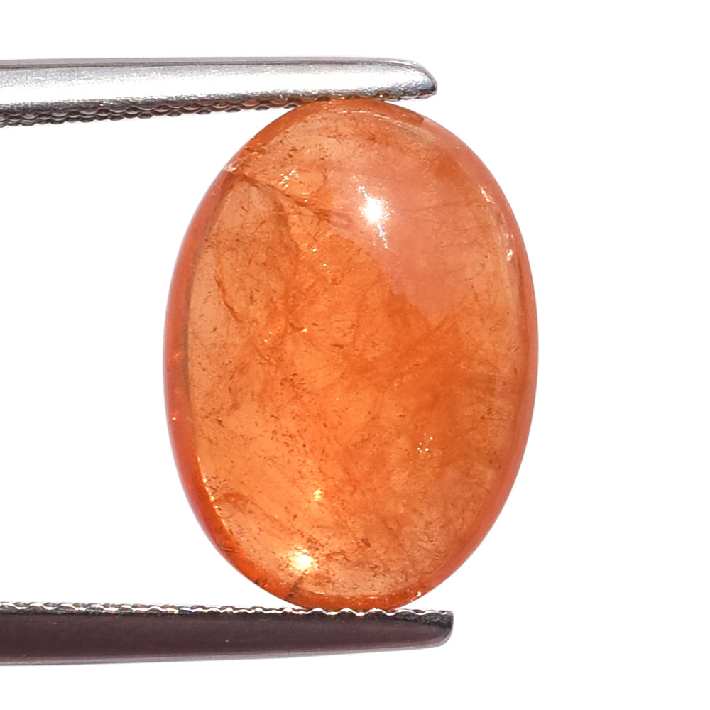 SPESSARITE PLAIN OVAL CAB (A/MILKY) 15.00X11.00 MM 9.59 Cts.