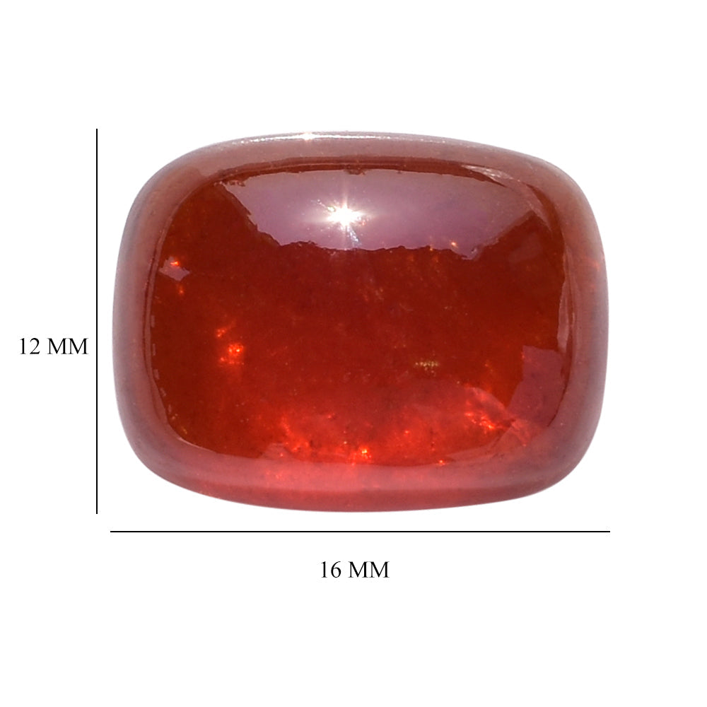 SPESSARITE PLAIN CUSHION CAB (AAA/MILKY) 16.00X12.00 MM 17.7 Cts.