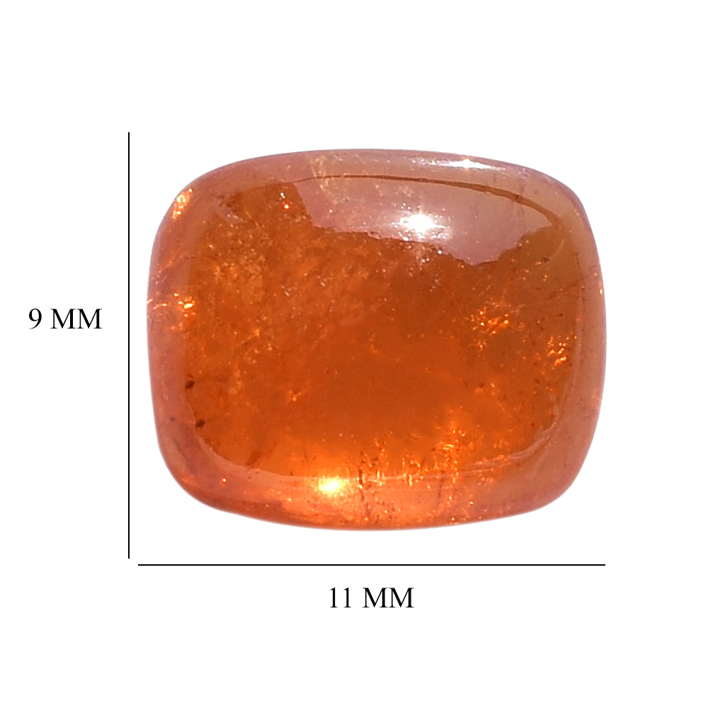 SPESSARITE PLAIN CUSHION CAB (A/MILKY) 11.00X9.00 MM 5.66 Cts.