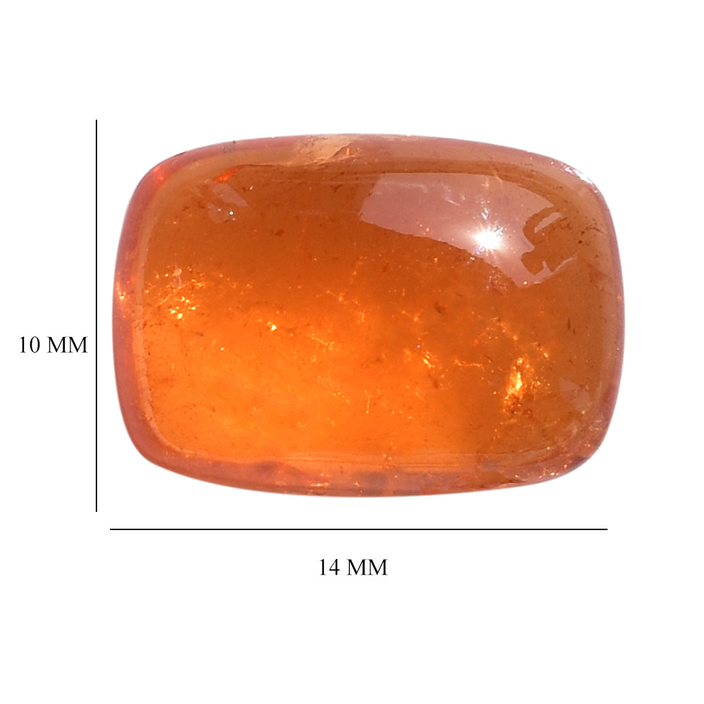 SPESSARITE PLAIN CUSHION CAB (A/MILKY) 14.00X10.00 MM 8.67 Cts.