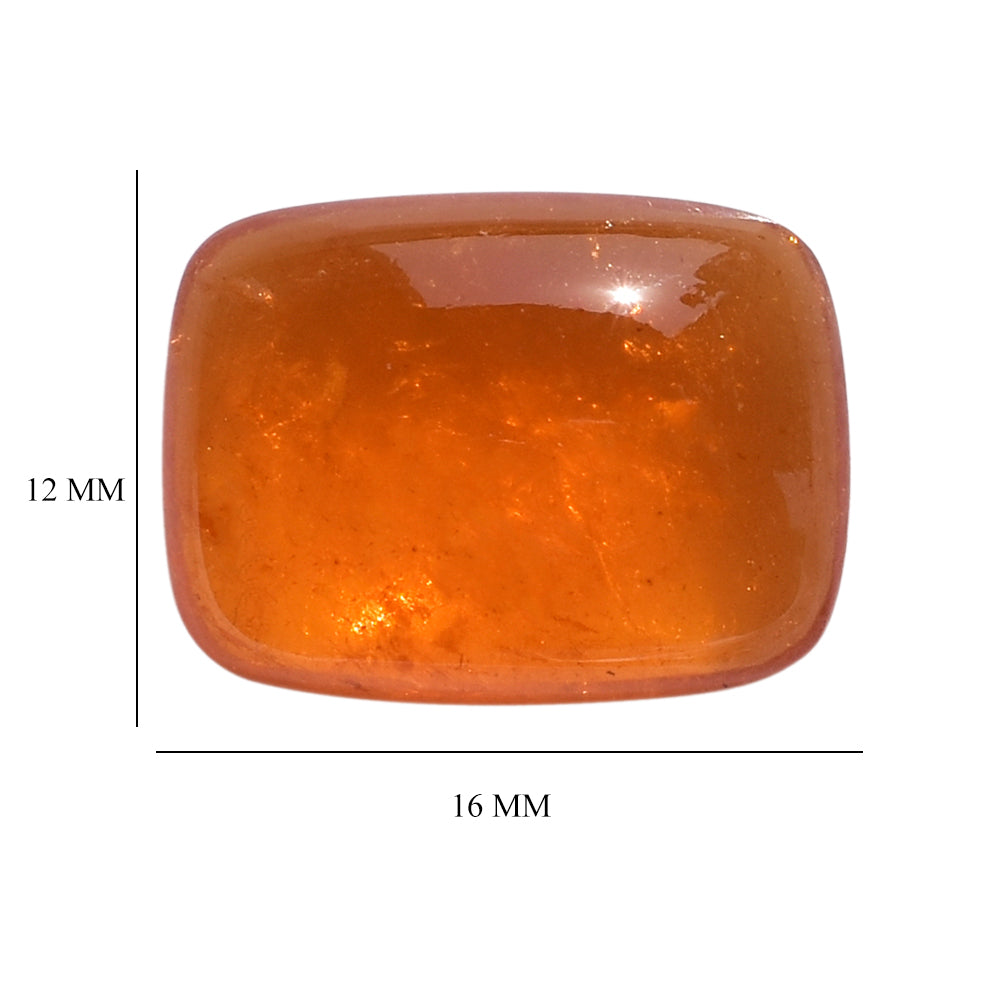 SPESSARITE PLAIN CUSHION CAB (A/MILKY) 16.00X12.00 MM 12.60 Cts.
