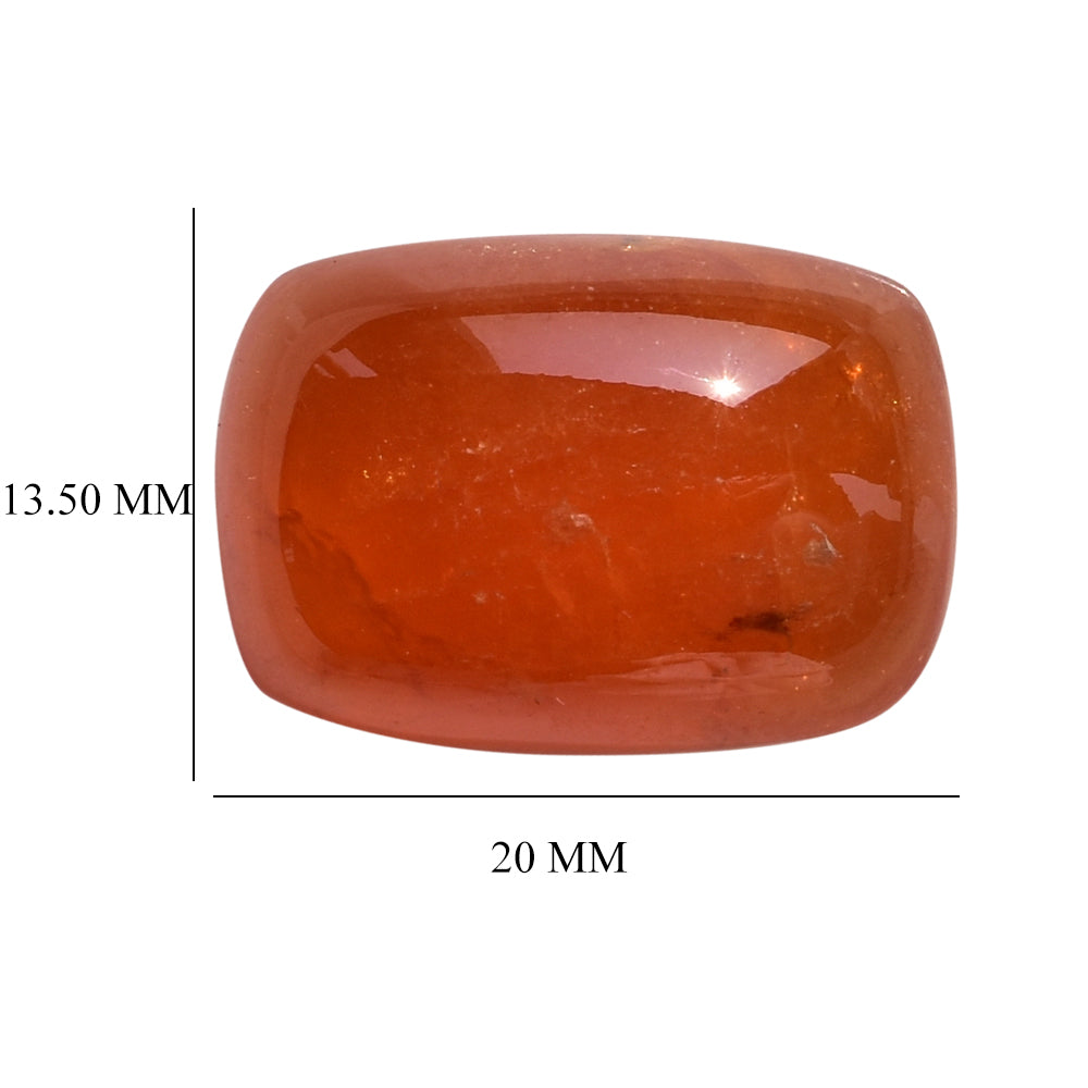 SPESSARITE PLAIN CUSHION CAB (AA/MILKY) 20.00X13.50 MM 22.04 Cts.