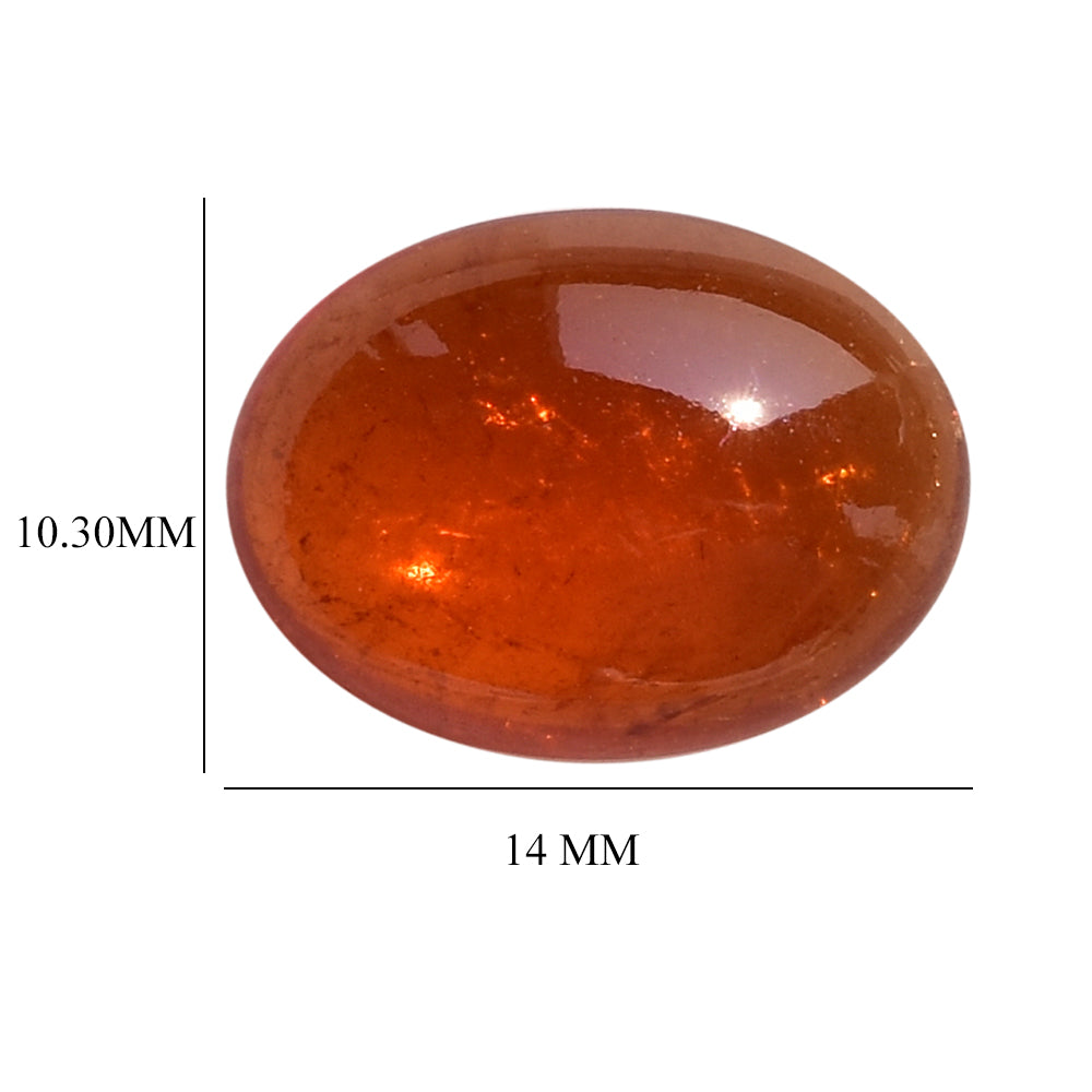 SPESSARITE PLAIN OVAL CAB (AA/MILKY) 14.00X10.30 MM 7.55 Cts.