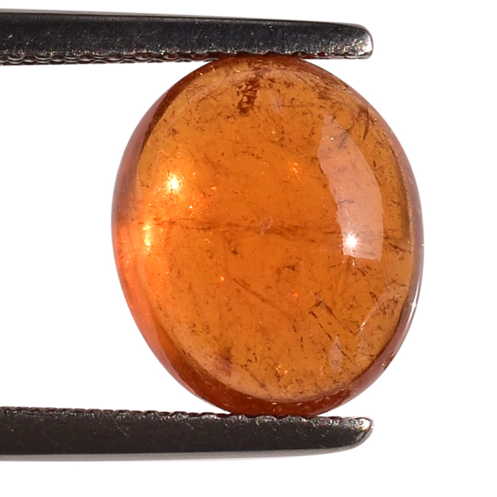 SPESSARITE PLAIN OVAL CAB (AA/MILKY) 12.00X9.50 MM 6.12 Cts.
