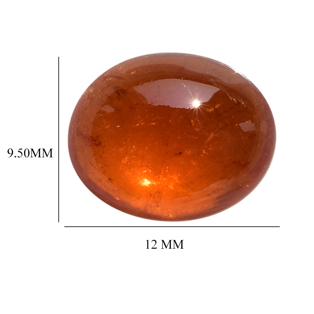 SPESSARITE PLAIN OVAL CAB (AA/MILKY) 12.00X9.50 MM 6.12 Cts.