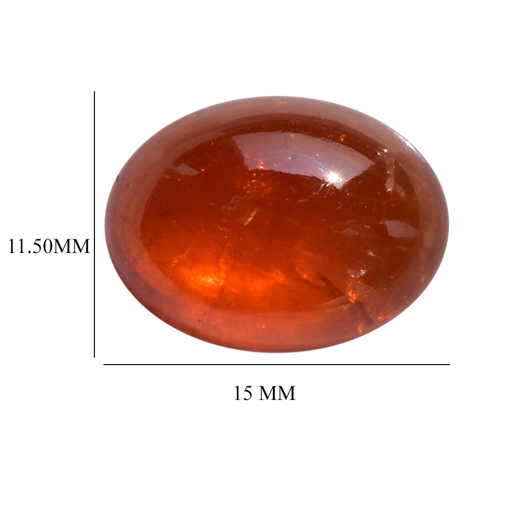 SPESSARITE PLAIN OVAL CAB (AAA/MILKY) 15.00X11.30 MM 11.70 Cts.