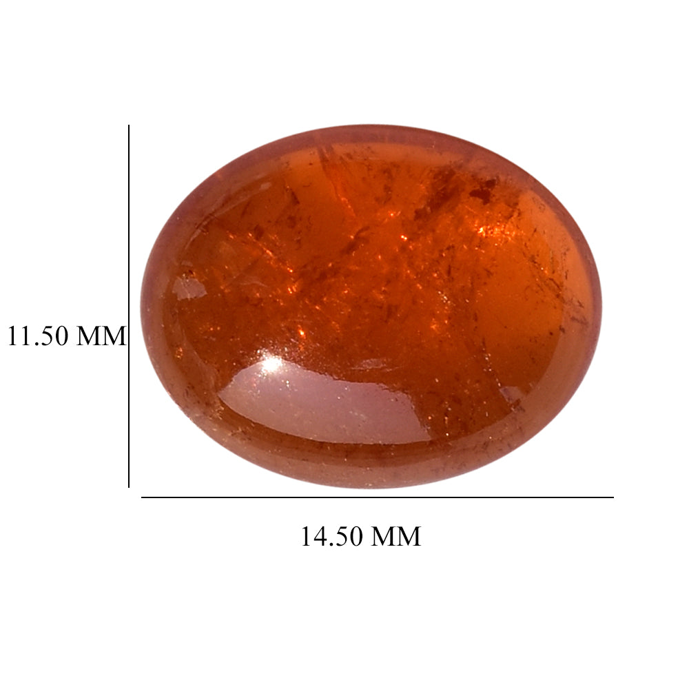 SPESSARITE PLAIN OVAL CAB (AAA/MILKY) 14.50X11.50 MM 10.03 Cts.