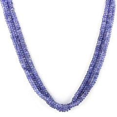 TANZANITE 4.00-4.50MM FACETED ROUNDEL BEADS 16" LINE