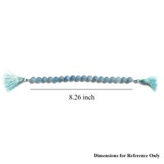 MILKY AQUAMARINE PLAIN BALLS 12-12.50MM 8" PER LINE 220.15 Cts.