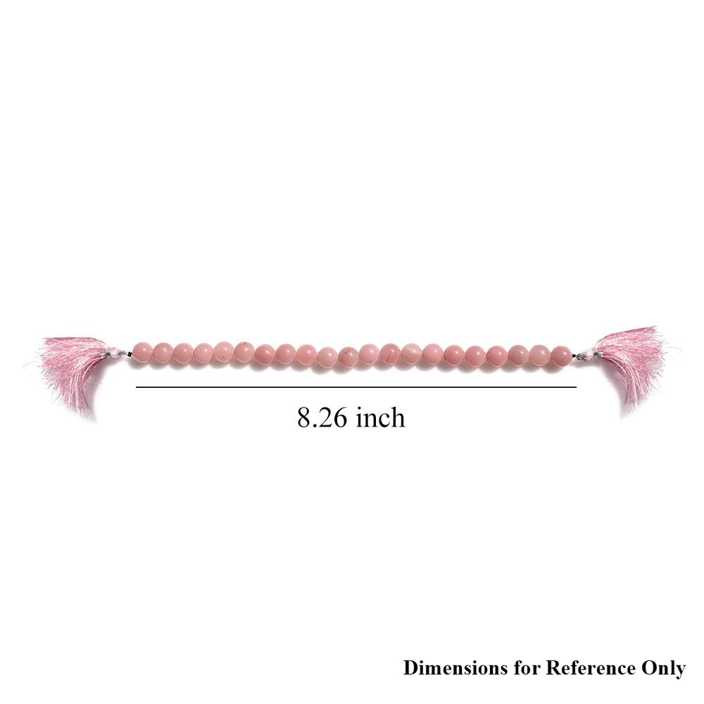 GUAVA QUARTZ PLAIN BALLS 10-10.50MM 8" PER LINE 146.57 Cts.