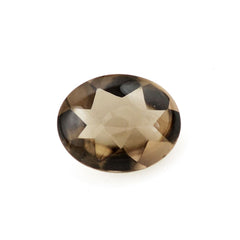 SMOKY QUARTZ BUFFTOP OVAL 10X8MM 2.25Cts.
