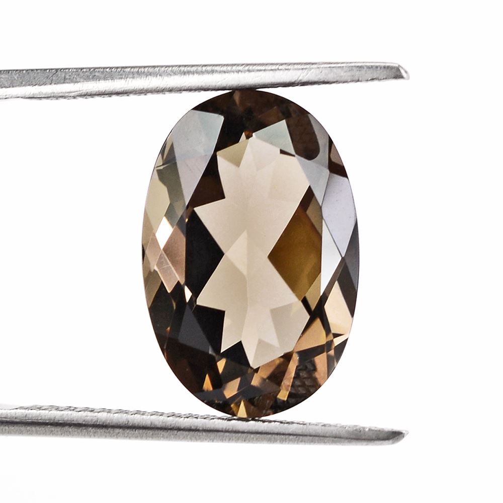SMOKY QUARTZ CUT OVAL 15X10MM 5.80Cts.