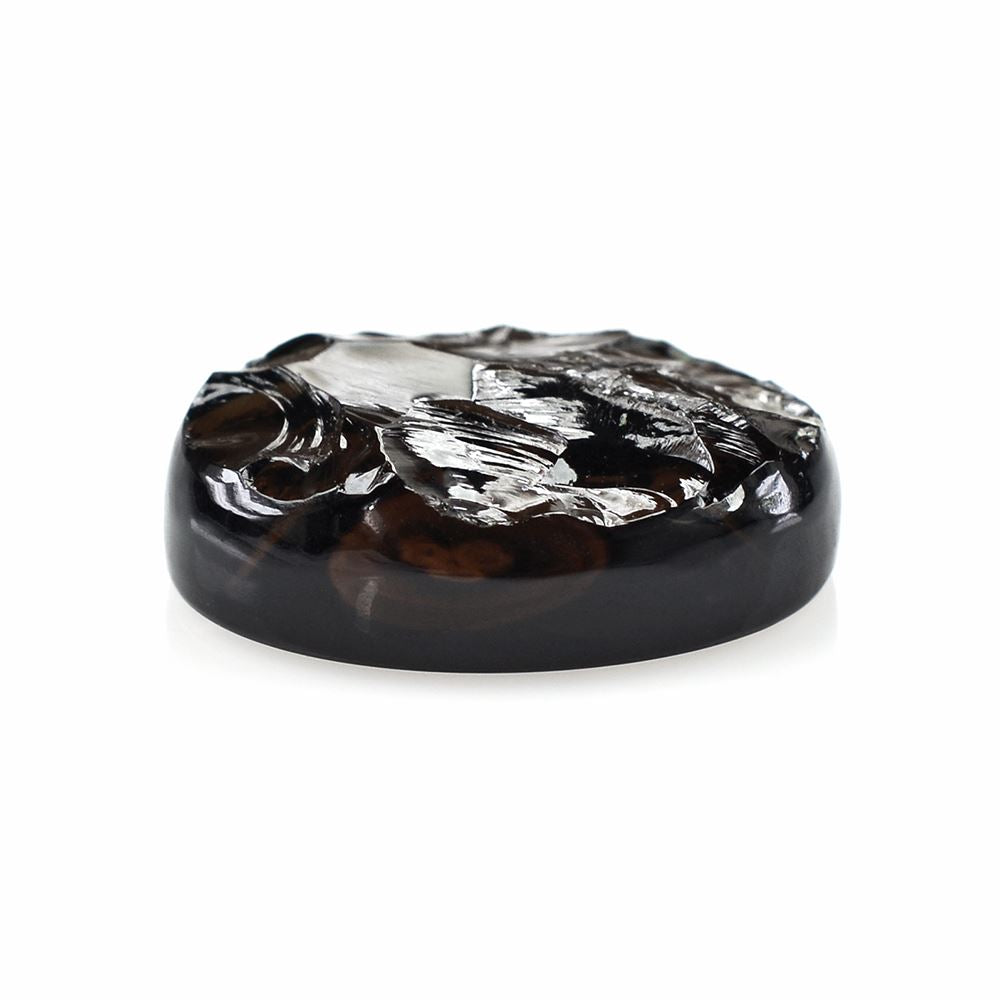 SMOKY QUARTZ ROUGHTOP OVAL CAB 16X12MM 7.90Cts.