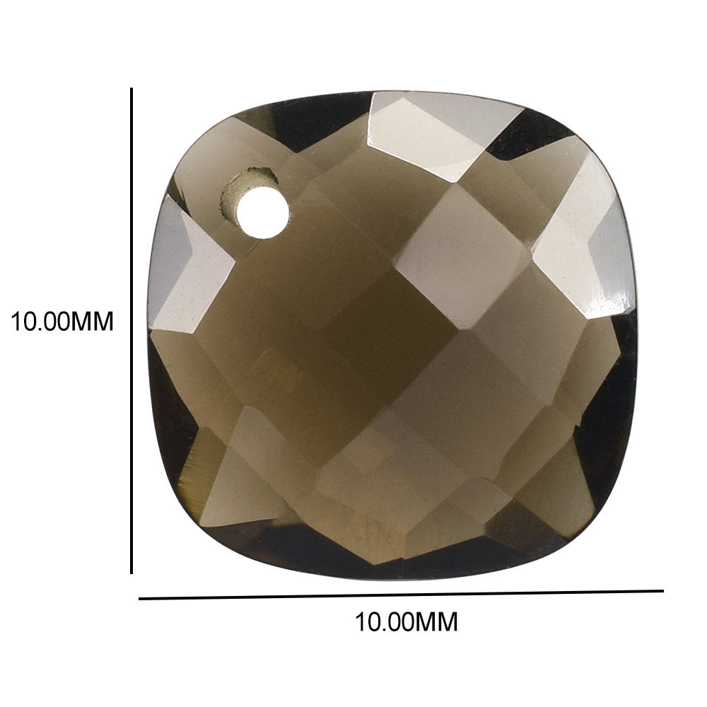 SMOKY QUARTZ BRIOLETTE CUSHION (FULL DRILL) 10MM 2.80 Cts.