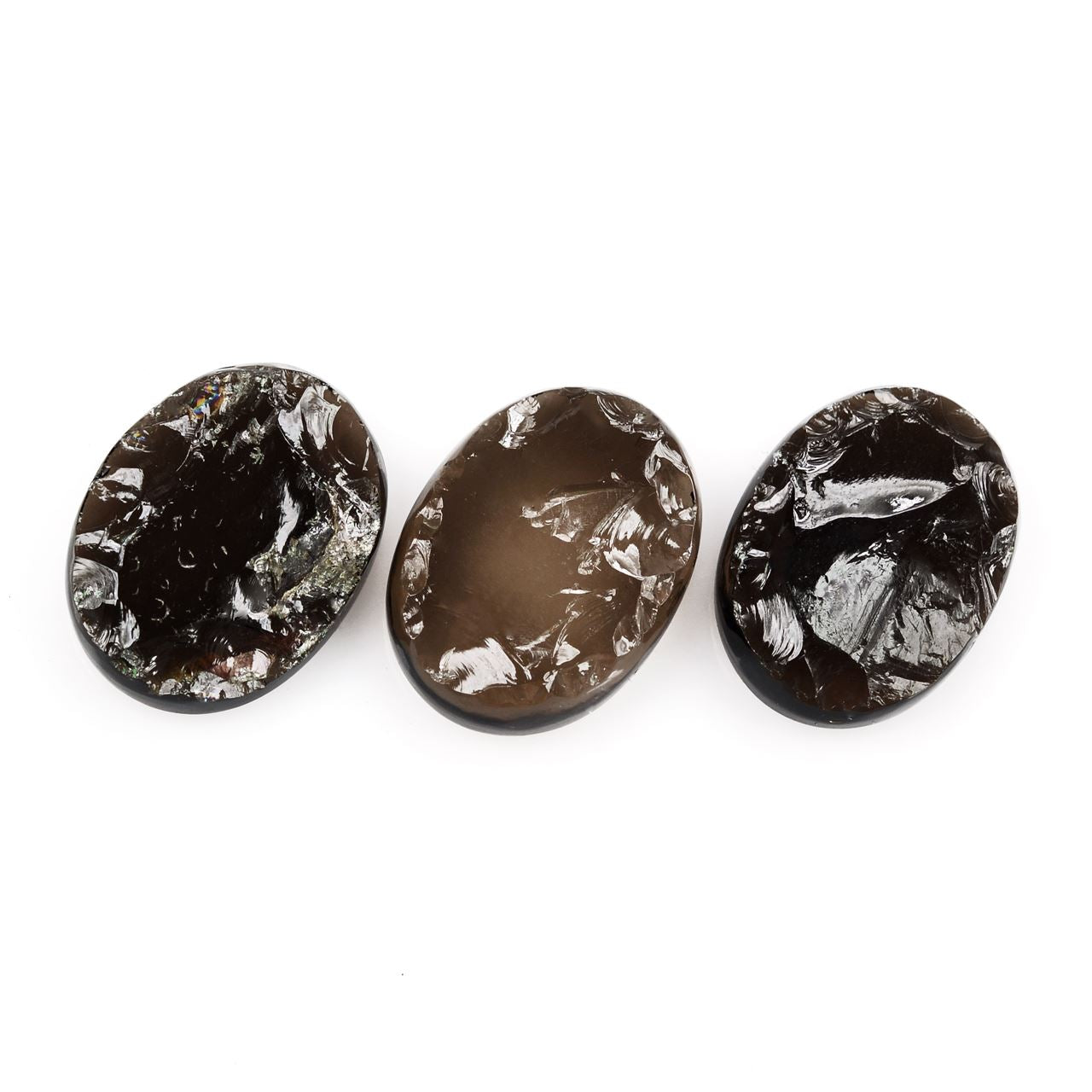 SMOKY QUARTZ ROUGHTOP OVAL CAB 20X15MM 13.45Cts.