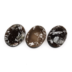SMOKY QUARTZ ROUGHTOP OVAL CAB 20X15MM 13.45Cts.