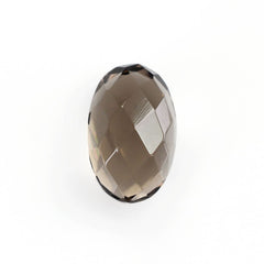 SMOKY QUARTZ TABLE CUT ON OP CHECKER BACK OVAL 8X5MM 1.20Cts.