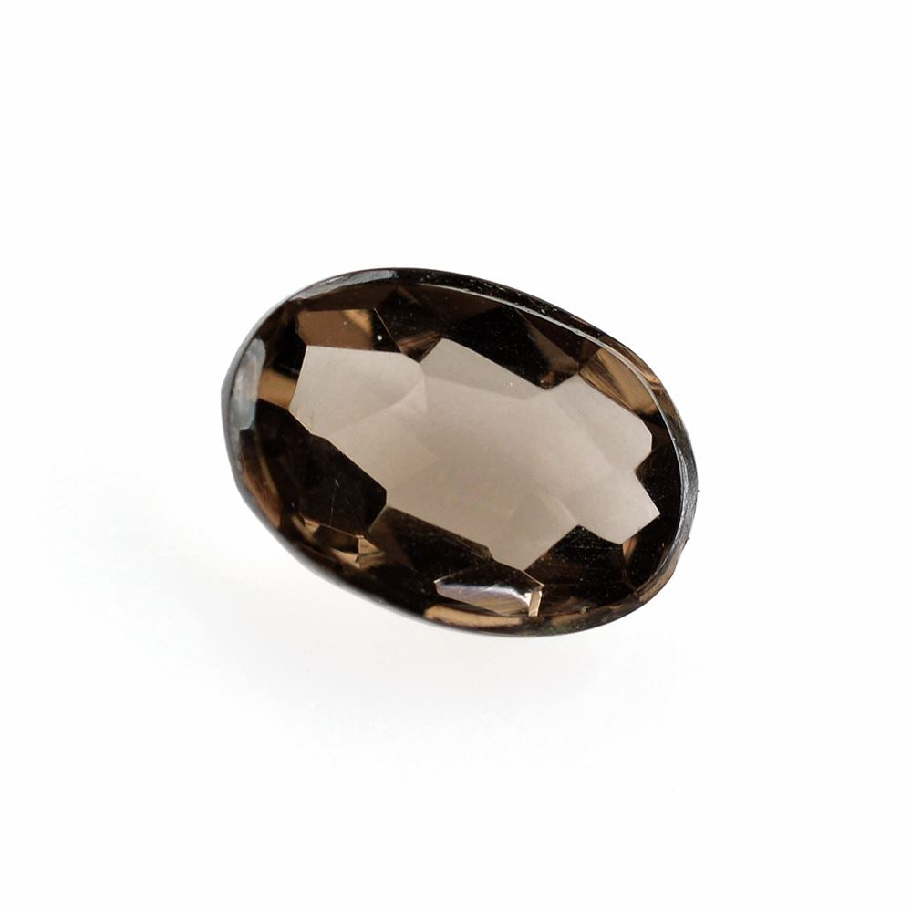 SMOKY QUARTZ IRREGULAR CUT OVAL CAB 7X5MM 3.30Cts.