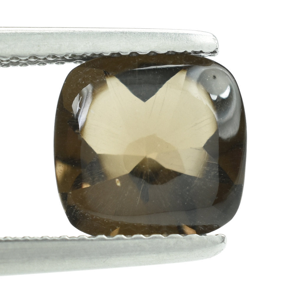 SMOKY QUARTZ BUFFTOP CUSHION 9MM 2.78 Cts.