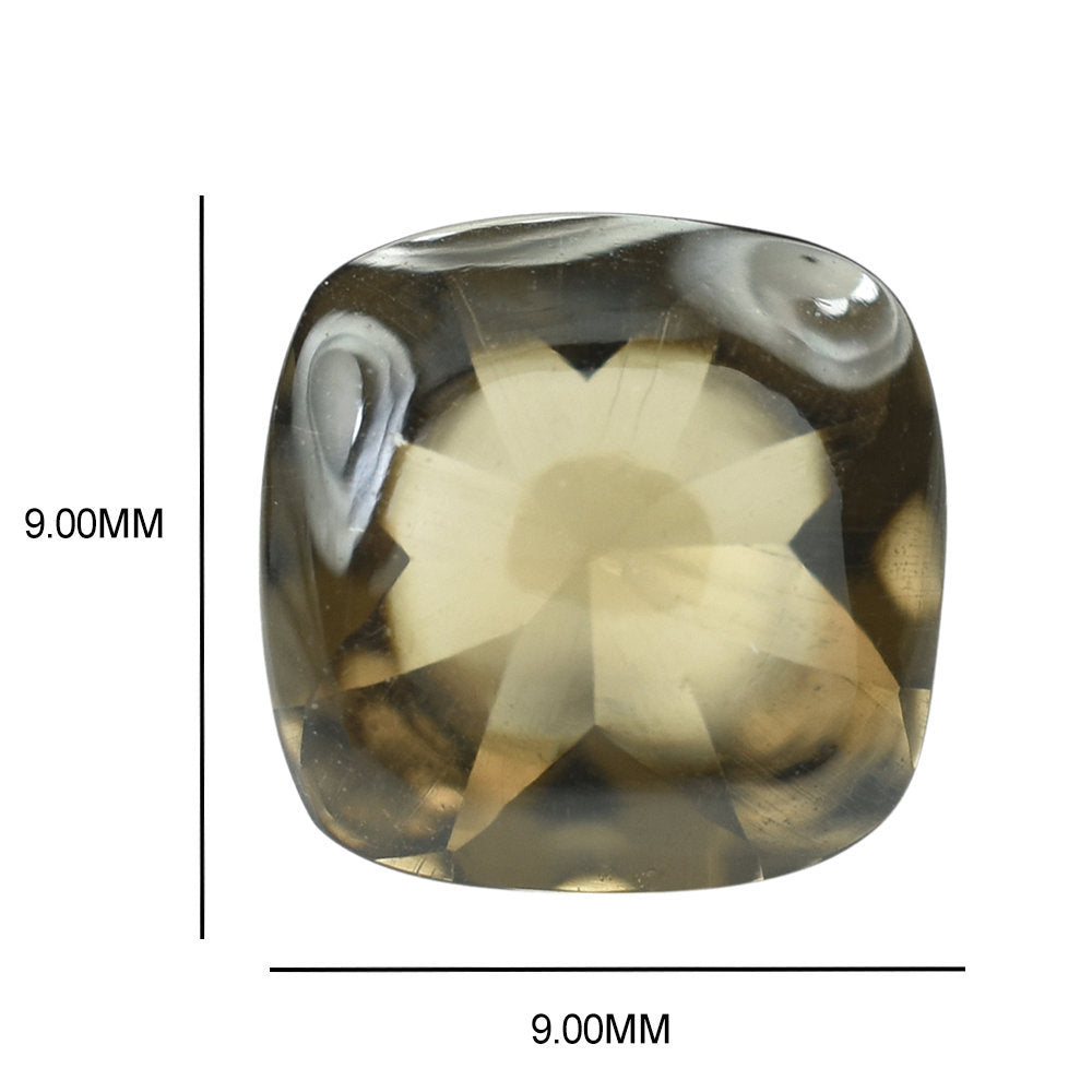 SMOKY QUARTZ BUFFTOP CUSHION 9MM 2.78 Cts.