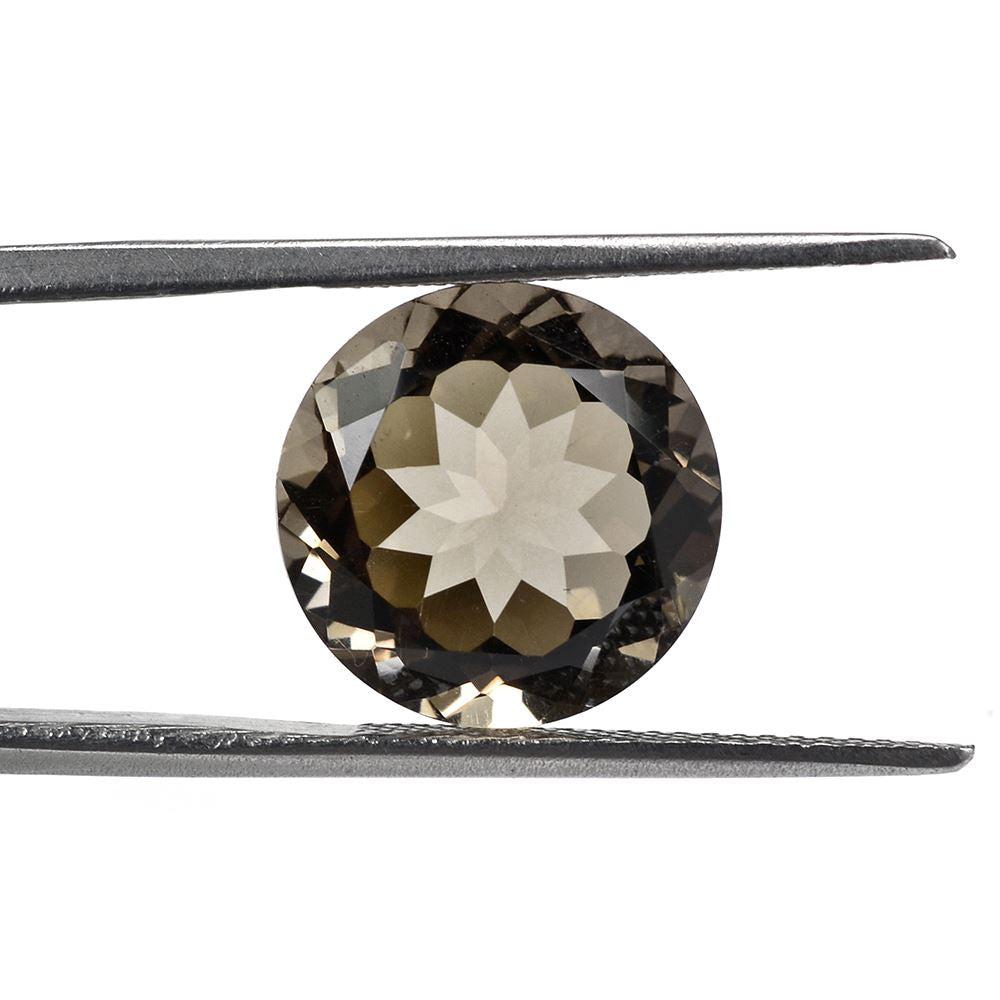 SMOKY QUARTZ CUT ROUND 13MM 7.55Cts.