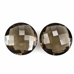 SMOKY QUARTZ BRIOLETTE ROUND 20MM 20.21Cts.