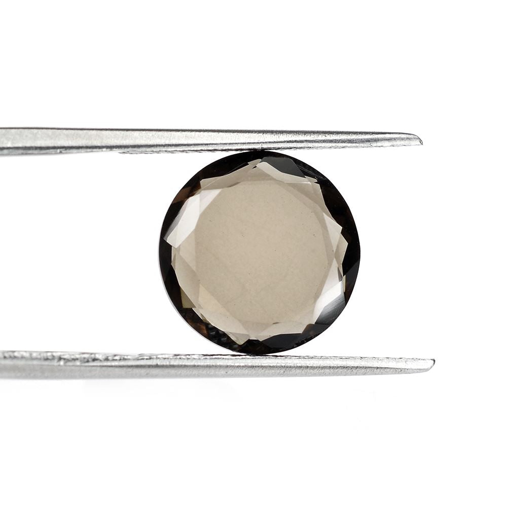 SMOKY QUARTZ BOTH SIDE TABLE CUT ROUND 12MM 4.03Cts.