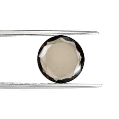 SMOKY QUARTZ BOTH SIDE TABLE CUT ROUND 12MM 4.03Cts.