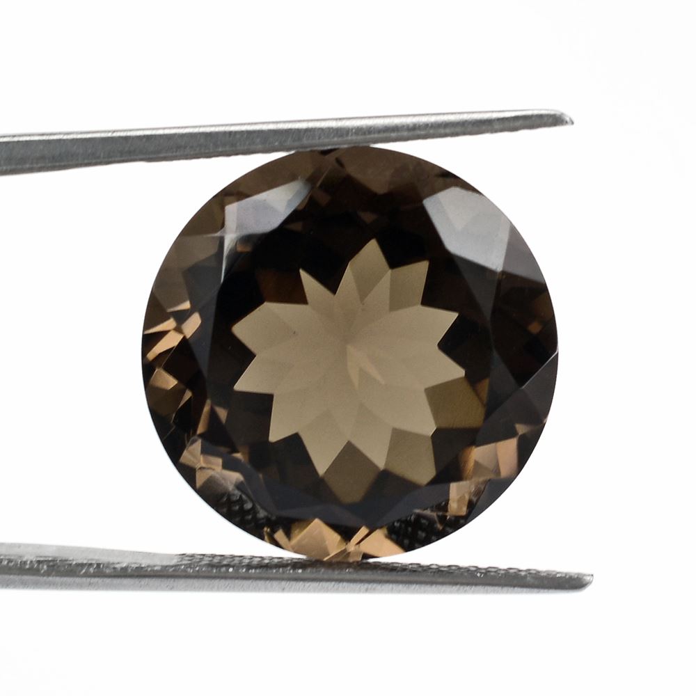 SMOKY QUARTZ CUT ROUND 18MM 19.00Cts.