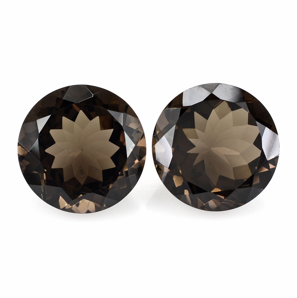 SMOKY QUARTZ CUT ROUND 18MM 19.00Cts.