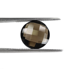 SMOKY QUARTZ BRIOLETTE ROUND 12MM 5.85Cts.