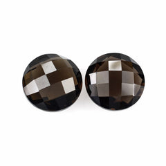 SMOKY QUARTZ BRIOLETTE ROUND 12MM 5.85Cts.