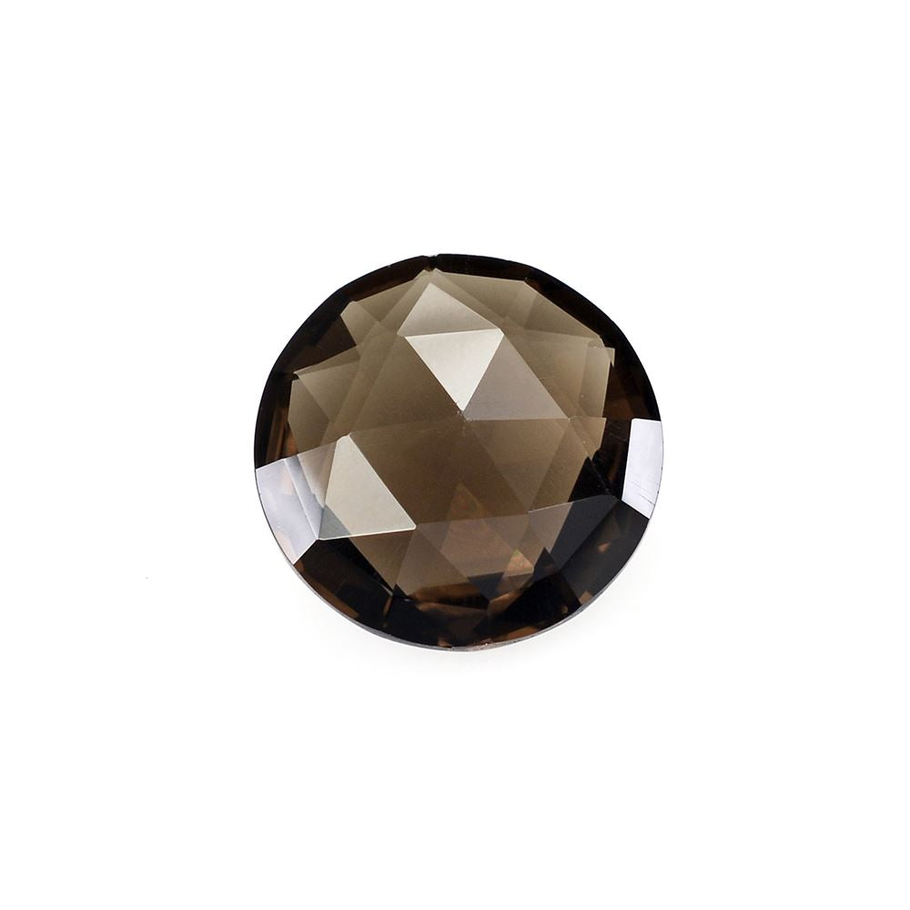 SMOKY QUARTZ ROSE CUT BRIOLETTE ROUND 12MM 4.85Cts.