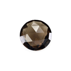 SMOKY QUARTZ ROSE CUT BRIOLETTE ROUND 12MM 4.85Cts.