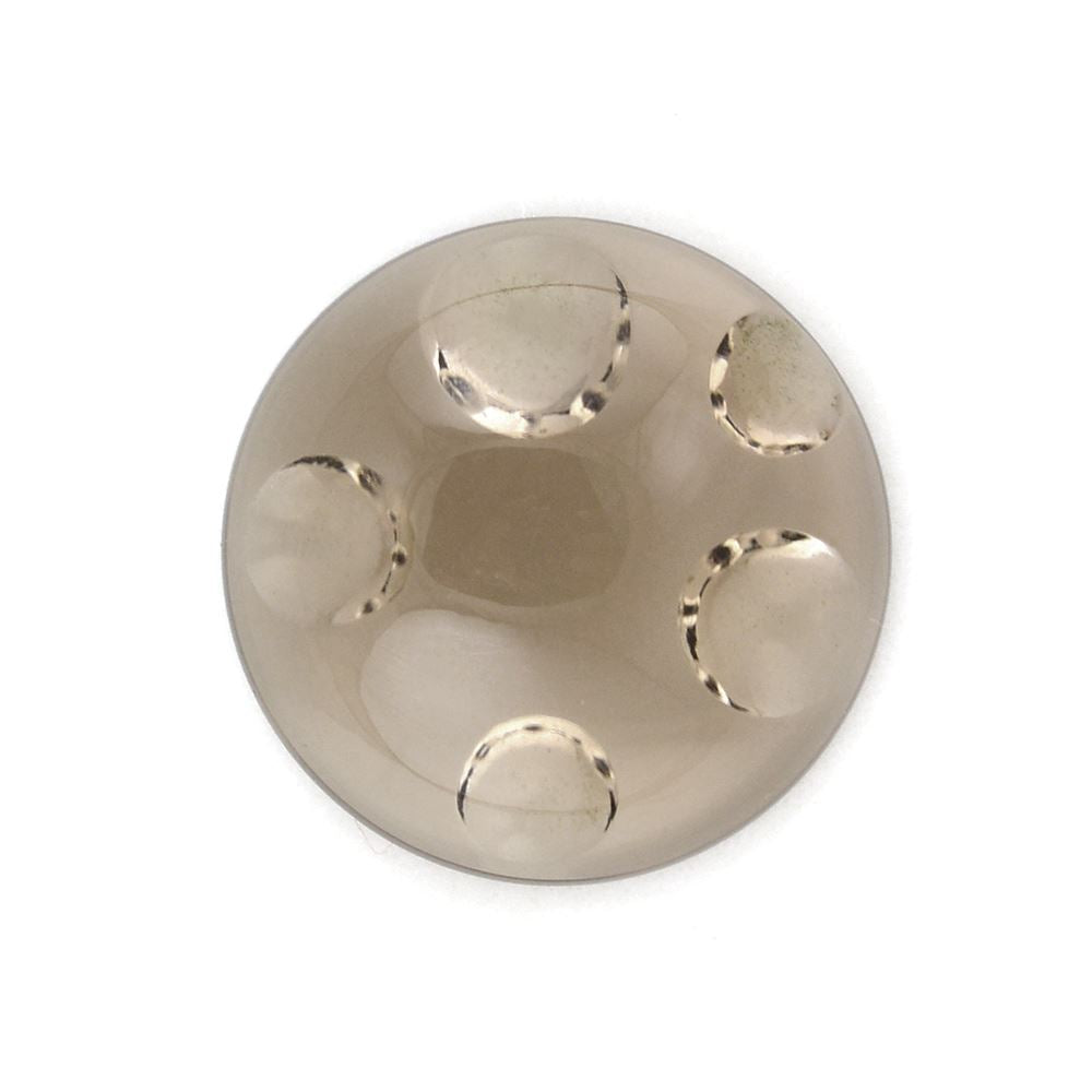 SMOKY QUARTZ SUPPER BUBBLE ROUND CAB 20MM 24.55Cts.