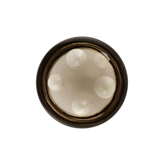 SMOKY QUARTZ SUPPER BUBBLE ROUND CAB 20MM 24.55Cts.