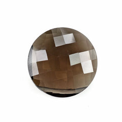 SMOKY QUARTZ BRIOLETTE ROUND (FULL DRILL) 18MM 17.10Cts.
