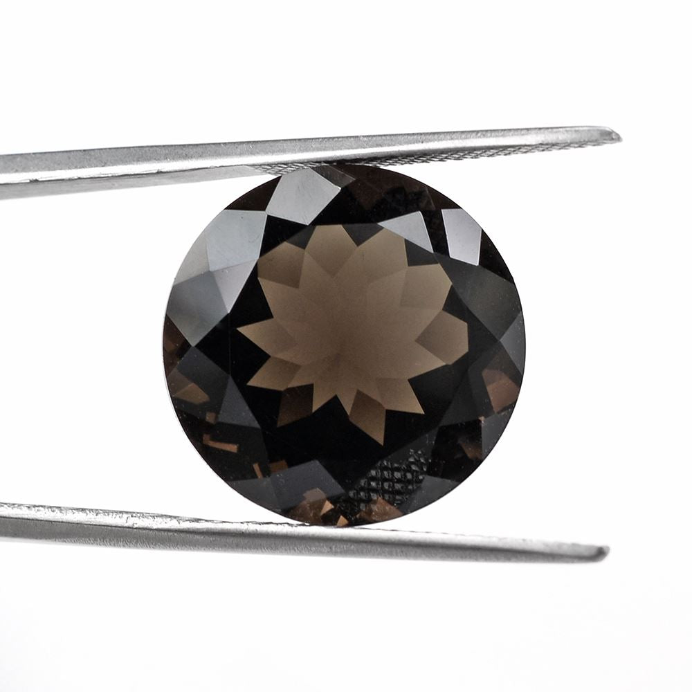 SMOKY QUARTZ CUT ROUND 17MM 16.10Cts.