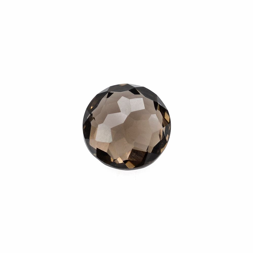 SMOKY QUARTZ IRREGULAR CUT BRIOLETTE ROUND 6MM 0.88Cts.