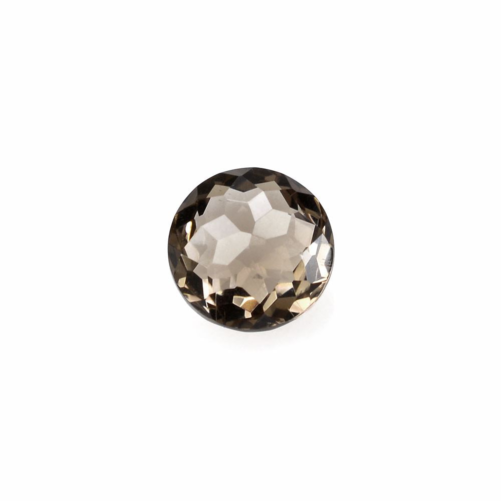SMOKY QUARTZ IRREGULAR CUT BRIOLETTE ROUND 6MM 0.88Cts.