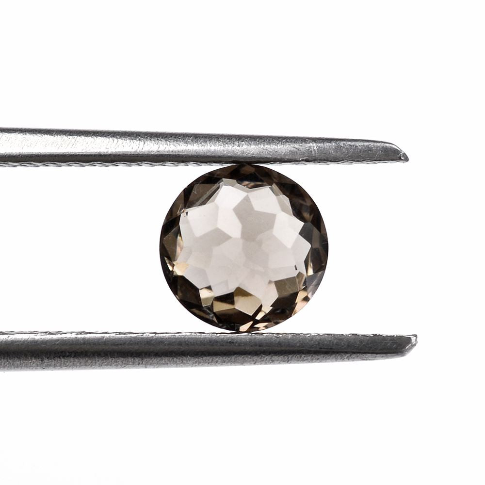 SMOKY QUARTZ IRREGULAR CUT BRIOLETTE ROUND 6MM 0.88Cts.