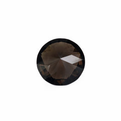 SMOKY QUARTZ ROSE CUT ON TOP DIAMOND CUT BACK ROUND 10MM 4.55Cts.